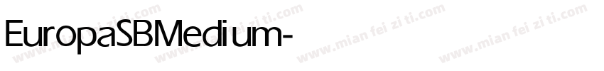 EuropaSB Medium字体转换